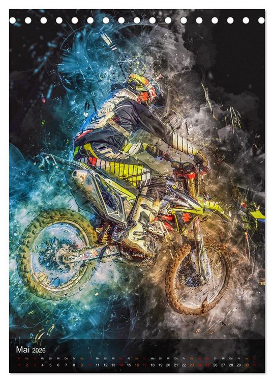 Produktbild: Motocross - einfach faszinierend (Tischkalender 2026 DIN A5 hoch), CALVENDO Monatskalender