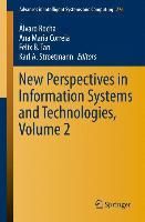 Produktbild: New Perspectives in Information Systems and Technologies, Volume 2