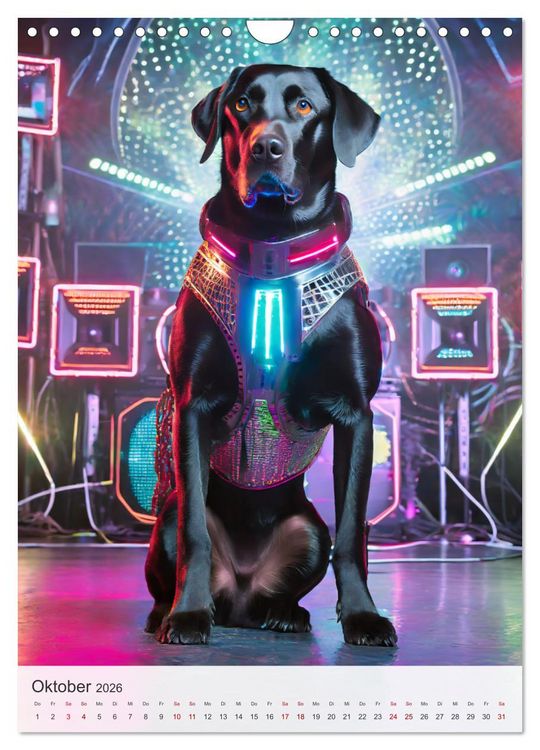 Produktbild: Rockstar Labbi (Wandkalender 2026 DIN A4 hoch), CALVENDO Monatskalender
