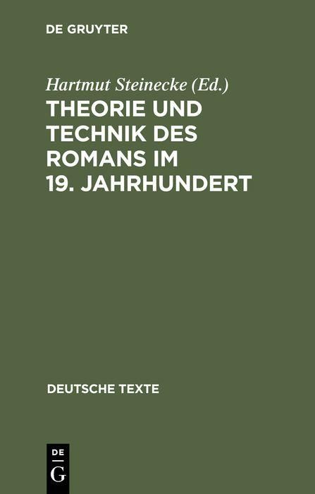 Produktbild: Theorie und Technik des Romans im 19. Jahrhundert