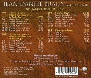 Produktbild: Braun,J.D.:Sonatas For Traverso Flute &B.C.