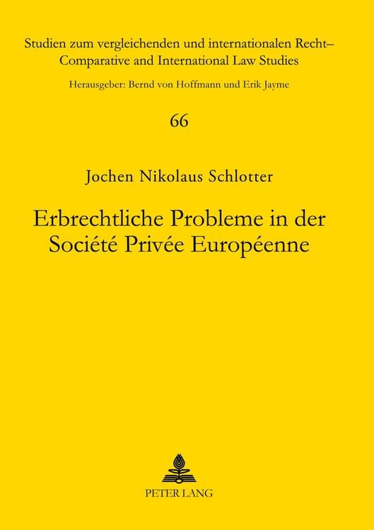 Produktbild: Erbrechtliche Probleme in der Soci&eacute;t&eacute; Priv&eacute;e Europ&eacute;enne