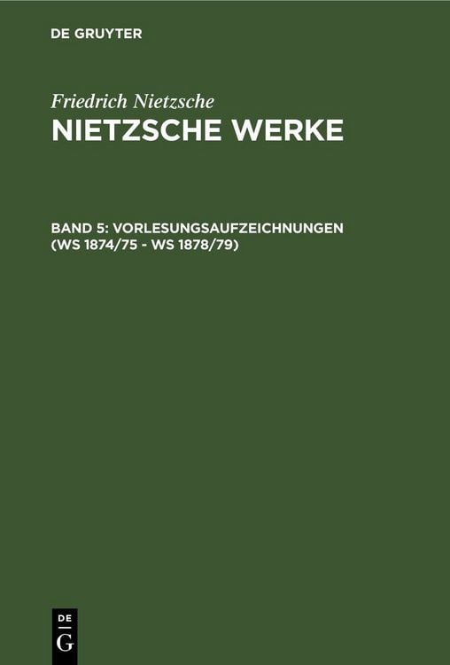 Produktbild: Vorlesungsaufzeichnungen (WS 1874/75 - WS 1878/79)