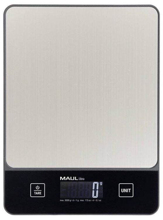Produktbild: Maul MAULlibra Briefwaage 1657090 W&auml;gebereich (max.) 5000 g Ablesbarkeit 1 g batteriebetrieben Schwarz, Silber