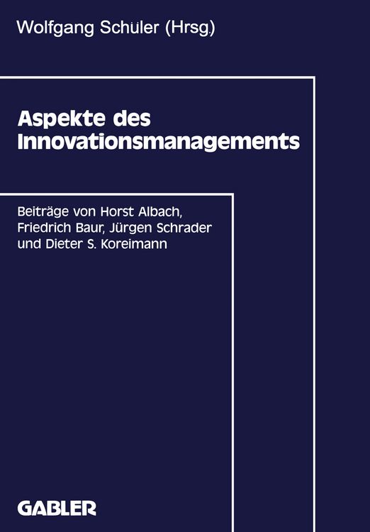 Produktbild: Aspekte des Innovationsmanagements