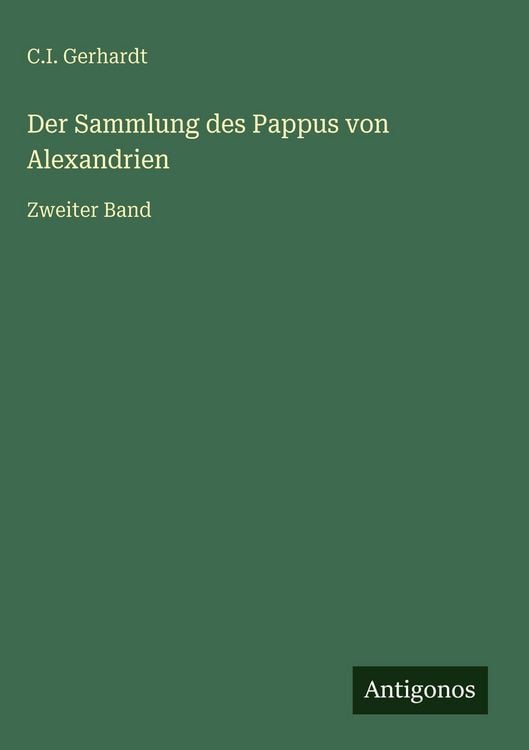 Produktbild: Der Sammlung des Pappus von Alexandrien
