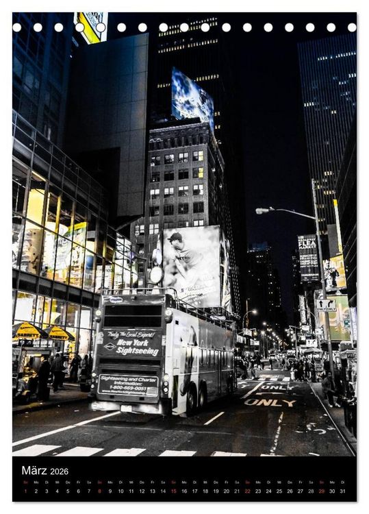 Produktbild: NEW YORK &ndash; street view (Tischkalender 2026 DIN A5 hoch), CALVENDO Monatskalender