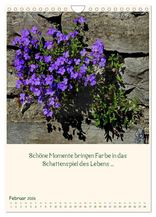 Produktbild: Mit Blumen durchs Jahr (Wandkalender 2026 DIN A4 hoch), CALVENDO Monatskalender