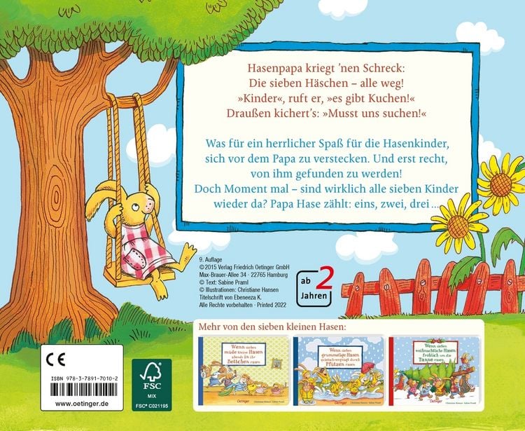 Produktbild: Wenn sieben freche kleine Hasen schnell in die Verstecke rasen