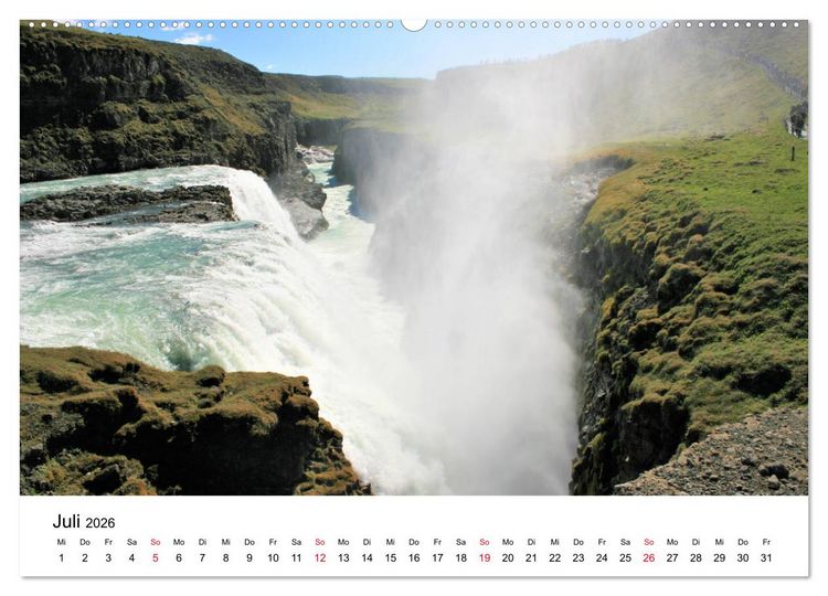 Produktbild: Der goldene Zirkel, Island (Wandkalender 2026 DIN A2 quer), CALVENDO Monatskalender