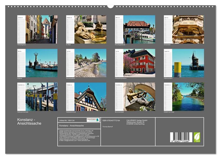 Produktbild: Konstanz - Ansichtssache (hochwertiger Premium Wandkalender 2026 DIN A2 quer), Kunstdruck in Hochglanz