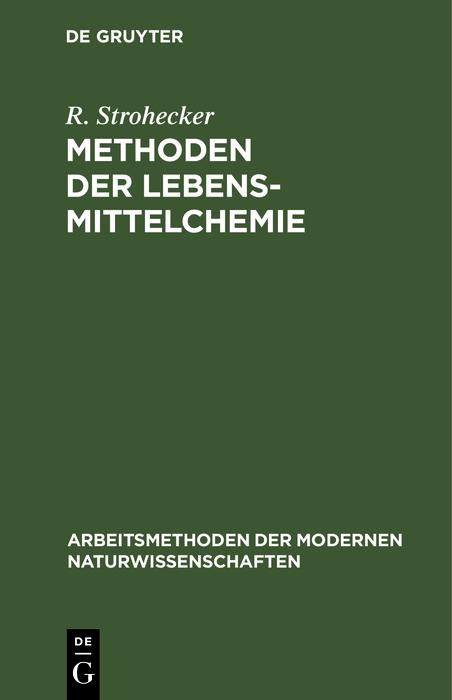 Produktbild: Methoden der Lebensmittelchemie