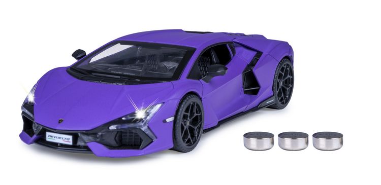 Produktbild: Lamborghini Revuelto Diecast 1:32 lila inkl. Knopfzellen