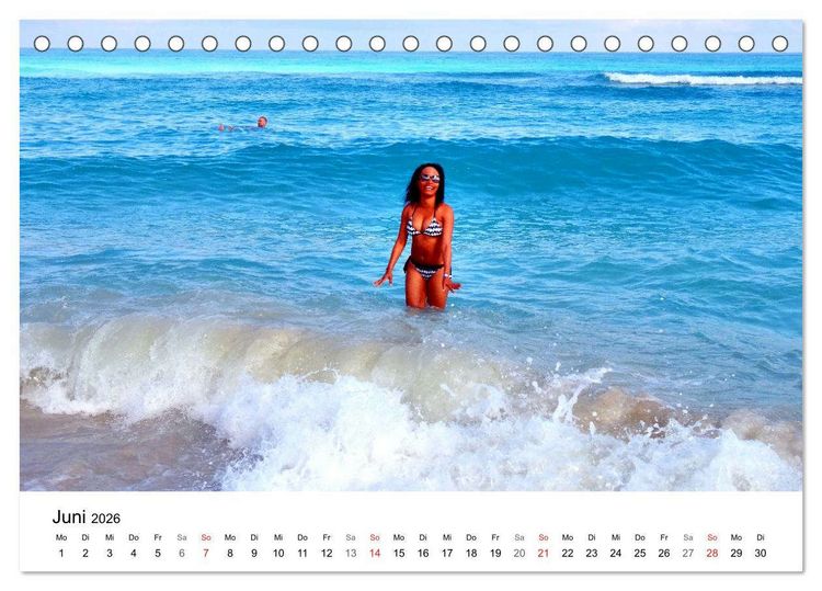 Produktbild: Meeres-Lust - Strandnixen in Kuba (Tischkalender 2026 DIN A5 quer), CALVENDO Monatskalender