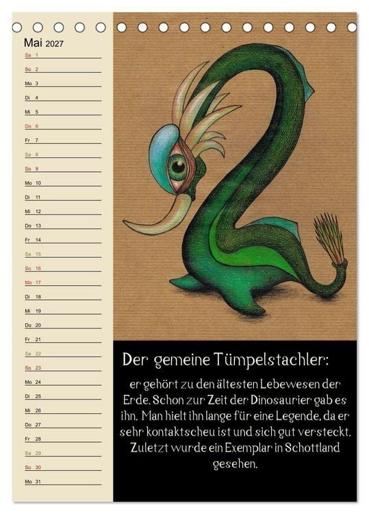 Produktbild: Fabelhafte Wesen / Geburtstagskalender (Tischkalender 2027 DIN A5 hoch), CALVENDO Monatskalender