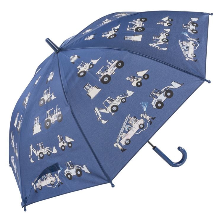 Produktbild: Idena Regenschirm Magic Fahrzeuge blau &Oslash;83x66cm