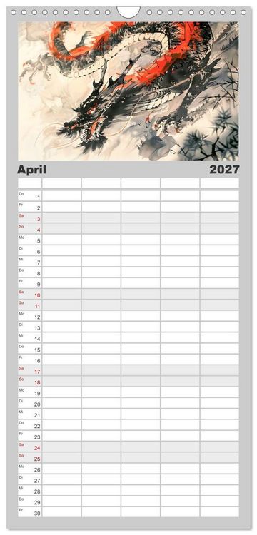 Produktbild: Familienplaner 2027 - Die Essenz von China - Chinesische Landschaften und Symbole in Harmonie mit 5 Spalten (Wandkalender, 21 x 45 cm) CALVENDO