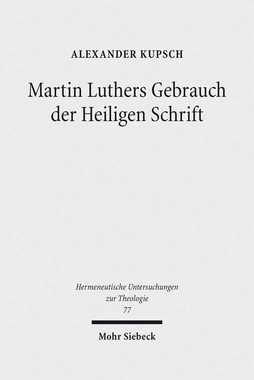 Produktbild: Martin Luthers Gebrauch der Heiligen Schrift
