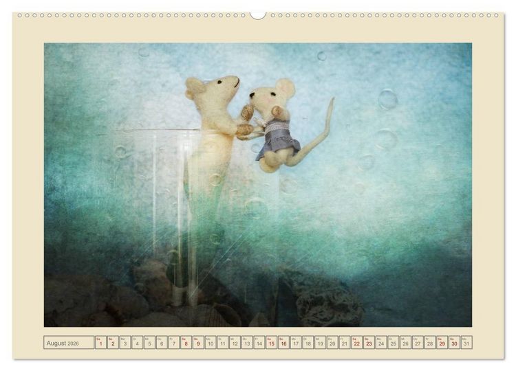 Produktbild: Bei Familie Maus zuhaus (hochwertiger Premium Wandkalender 2026 DIN A2 quer), Kunstdruck in Hochglanz