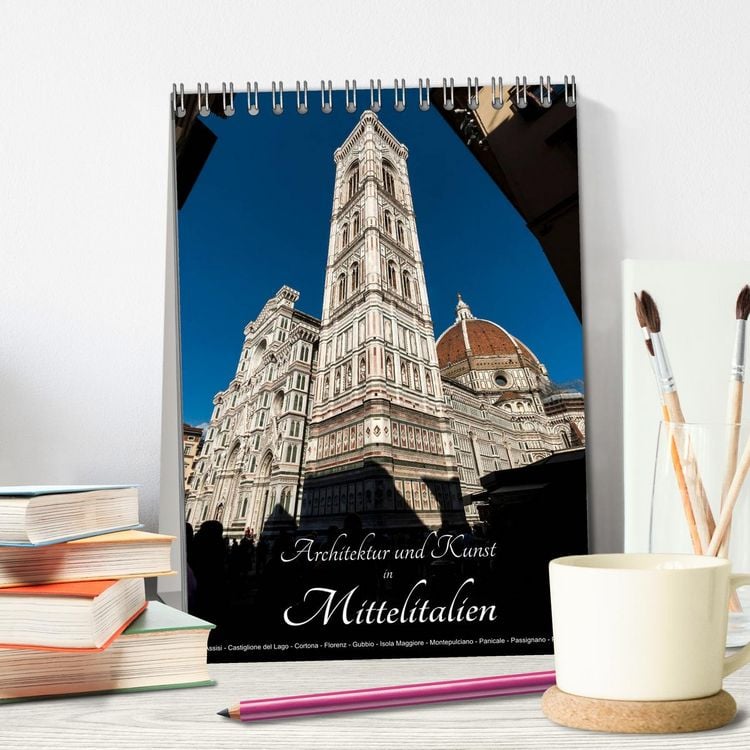 Produktbild: Architektur und Kunst in Mittelitalien (Tischkalender 2026 DIN A5 hoch), CALVENDO Monatskalender