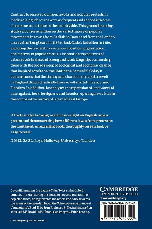 Produktbild: Popular Protest in Late Medieval English Towns