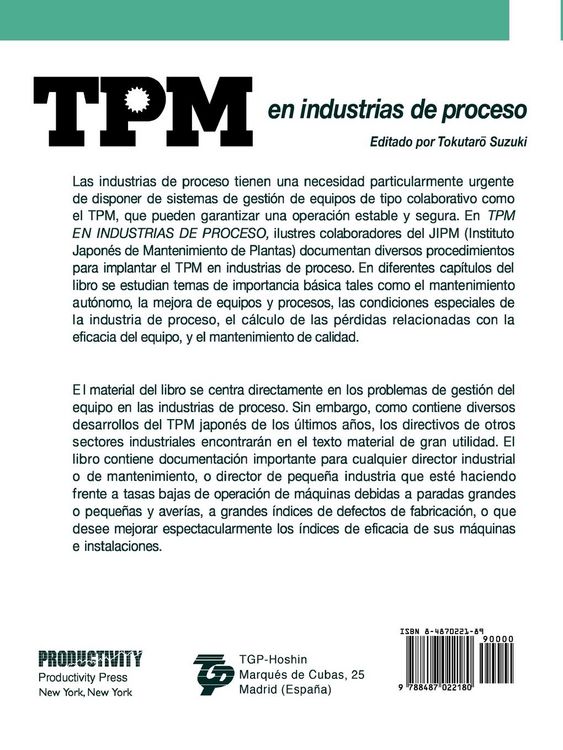 Produktbild: TPM En Industrias de Proceso