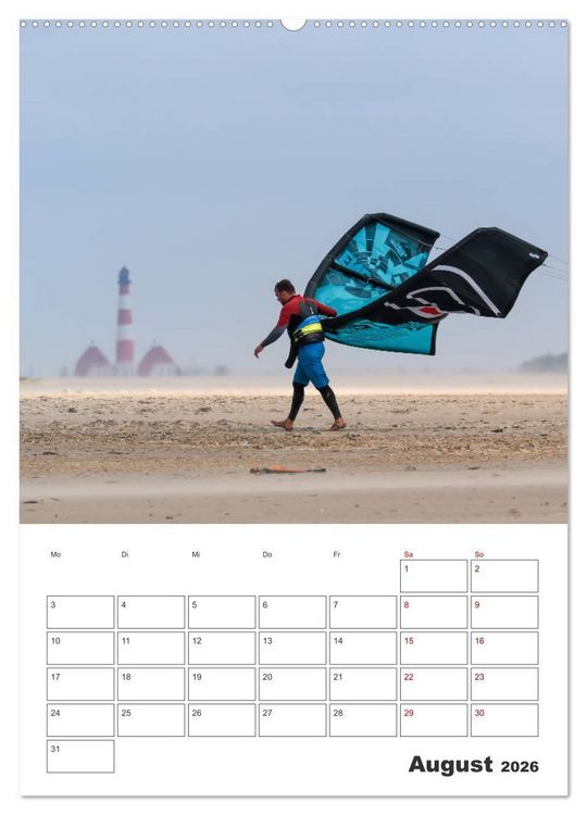 Produktbild: Sankt Peter-Ording Sonne, Strand und Meer (Wandkalender 2026 DIN A2 hoch), CALVENDO Monatskalender