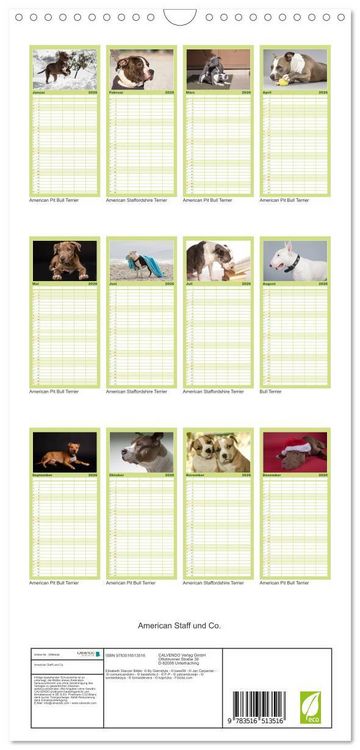 Produktbild: Familienplaner 2026 - American Staff und Co. mit 5 Spalten (Wandkalender, 21 x 45 cm) CALVENDO