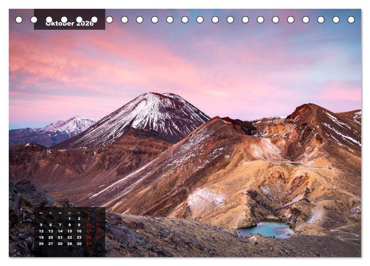 Produktbild: Neuseeland - Traumlandschaften aus einem Naturparadies (Tischkalender 2026 DIN A5 quer), CALVENDO Monatskalender