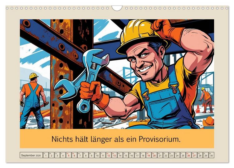 Produktbild: Meisterhaft daneben &ndash; Die witzige Seite des Handwerks (Wandkalender 2026 DIN A3 quer), CALVENDO Monatskalender