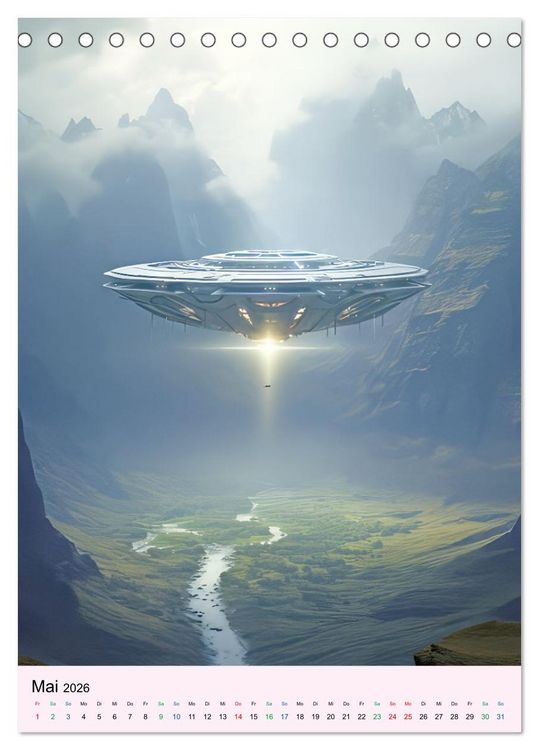 Produktbild: Sci-fi Welten - Fantasiebilder (Tischkalender 2026 DIN A5 hoch), CALVENDO Monatskalender