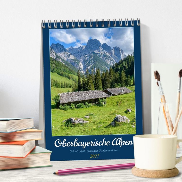 Produktbild: Oberbayerische Alpen (Tischkalender 2027 DIN A5 hoch), CALVENDO Monatskalender
