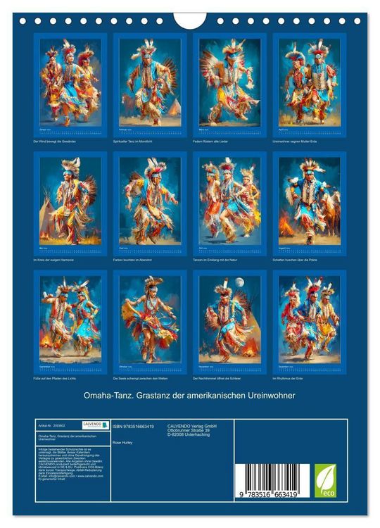 Produktbild: Omaha-Tanz. Grastanz der amerikanischen Ureinwohner (Wandkalender 2026 DIN A4 hoch), CALVENDO Monatskalender