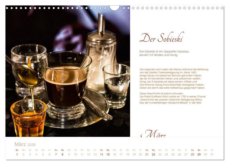 Produktbild: Wiener Kaffeerezepte (Wandkalender 2026 DIN A3 quer), CALVENDO Monatskalender
