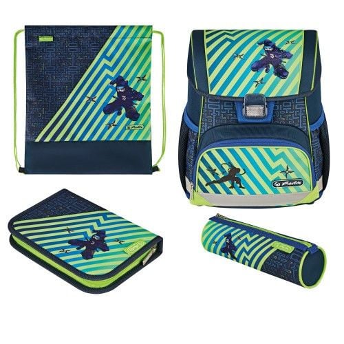 Produktbild: Herlitz Schulranzen Loop Plus Funky Ninja 16 Liter bef&uuml;llt