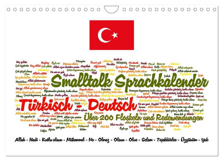 Produktbild: Smalltalk Sprachkalender T&uuml;rkisch-Deutsch (Wandkalender 2026 DIN A4 quer), CALVENDO Monatskalender