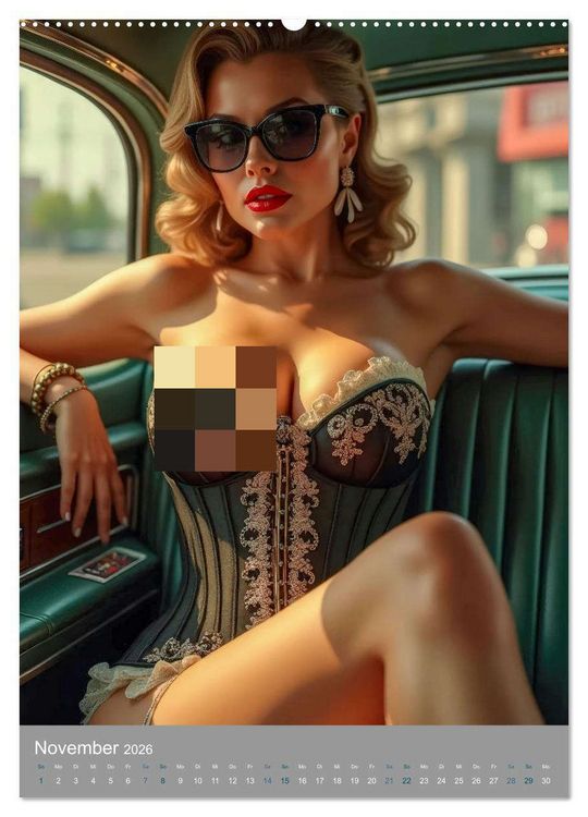 Produktbild: Pinup-Diven (hochwertiger Premium Wandkalender 2026 DIN A2 hoch), Kunstdruck in Hochglanz