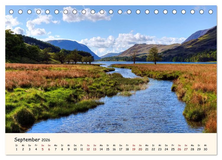 Produktbild: Lake District England (Tischkalender 2026 DIN A5 quer), CALVENDO Monatskalender