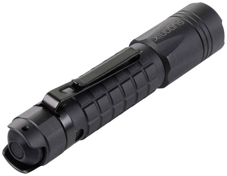 Produktbild: Sygonix SMD LED Taschenlampe mit G&uuml;rtelclip, IP68 (wasserdicht), mit Stroboskopmodus batteriebetrieben 300 lm 4 h 54 g