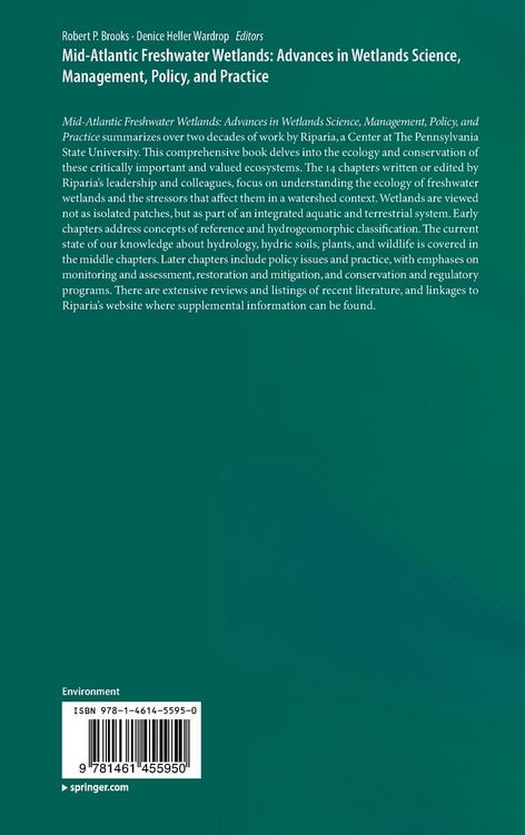 Produktbild: Mid-Atlantic Freshwater Wetlands: Advances in Wetlands Science, Management, Policy, and Practice