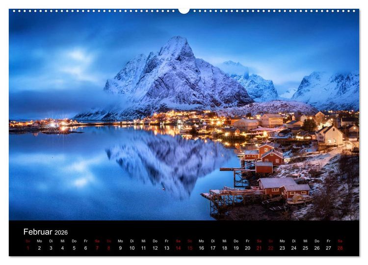 Produktbild: Lofoten - Inseln im Nordmeer (Wandkalender 2026 DIN A2 quer), CALVENDO Monatskalender