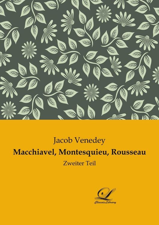 Produktbild: Macchiavel, Montesquieu, Rousseau