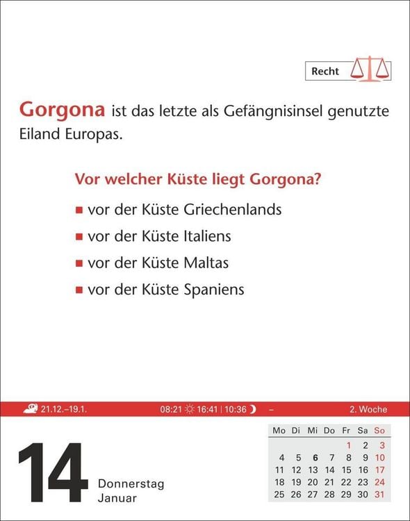 Produktbild: Duden Allgemeinbildung Tagesabrei&szlig;kalender 2027 - Wissen und Quizzen