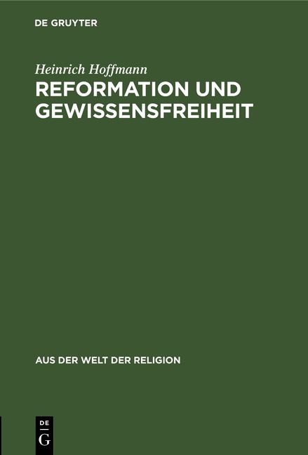 Produktbild: Reformation und Gewissensfreiheit