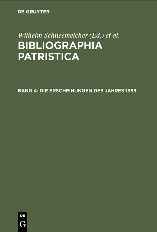 Produktbild: Die Erscheinungen des Jahres 1959