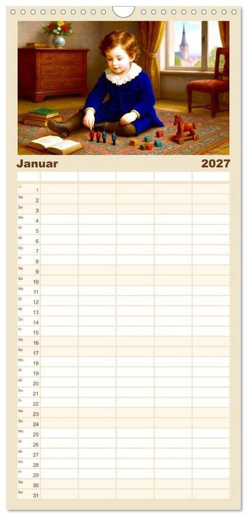 Produktbild: Familienplaner 2027 - Heinrich Heine. Sein Leben, seine literarischen Werke mit 5 Spalten (Wandkalender, 21 x 45 cm) CALVENDO