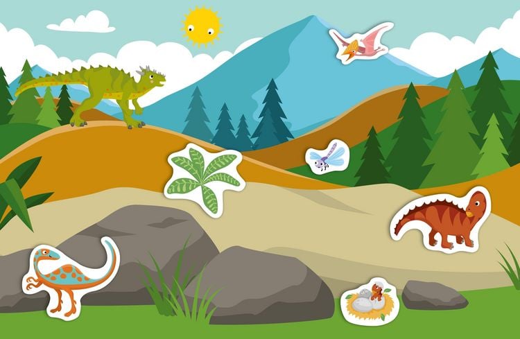 Produktbild: Mein erstes Stickerheft. Dinos