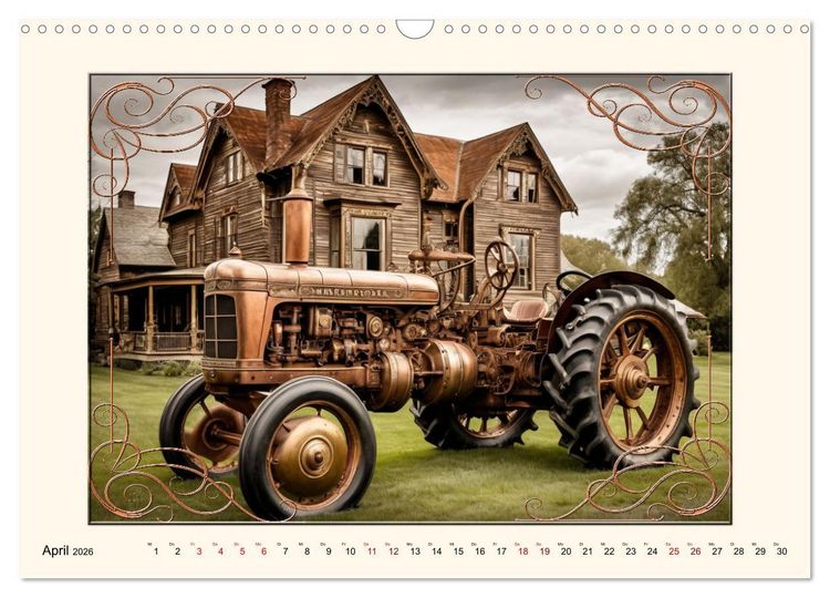Produktbild: Steampunk Traktoren (Wandkalender 2026 DIN A3 quer), CALVENDO Monatskalender