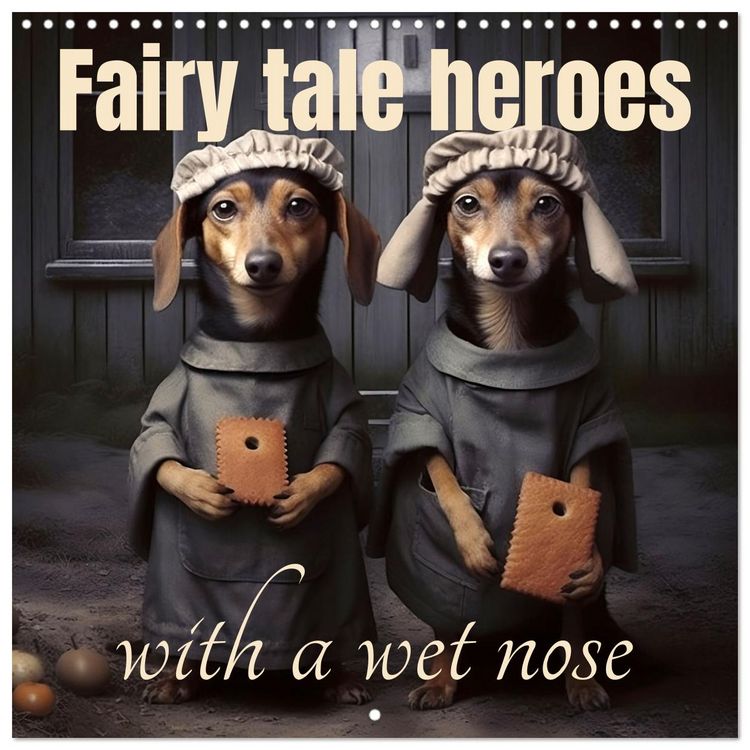 Produktbild: Fairy tale heroes with a wet nose (Wall Calendar 2026 12 &times; 12 Inch) CALVENDO 12 Month Wall Calendar