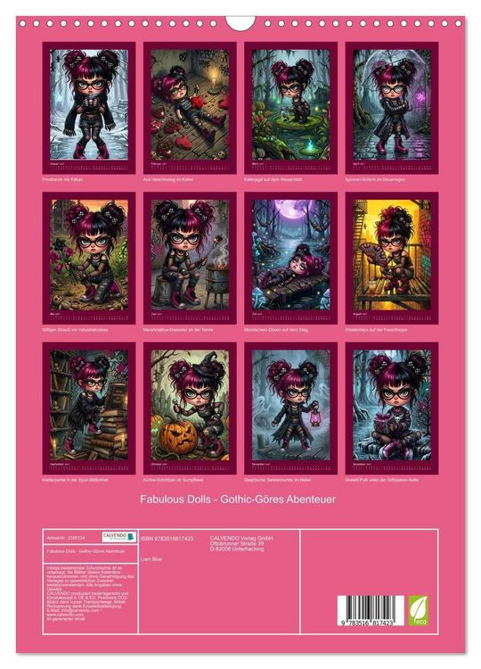 Produktbild: Fabulous Dolls - Gothic-G&ouml;res Abenteuer (Wandkalender 2027 DIN A3 hoch), CALVENDO Monatskalender